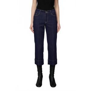 NEW PICADILLY women's wide leg cropped jeans in deep denim